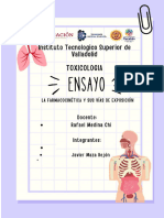 Ensayo (Farmacocinetica y Sus Vias de Exposicion)