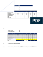 Disponible para Promesa DPP: Unidades Por Operario 1 2 3 4 5