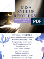 Misa Syukur Rekoleksi