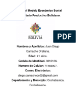 Bases Del Modelo Económico Social Comunitario Productivo Boliviano Por Juan Diego Camacho Orellana