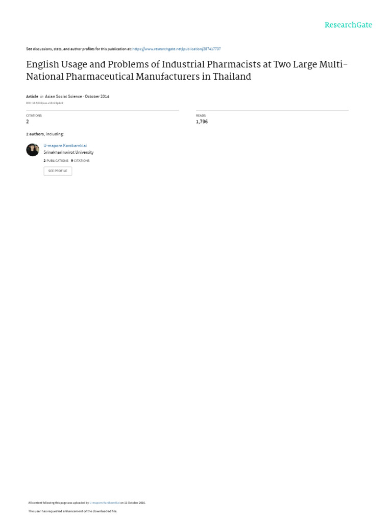 English usage and problems of industrial pharmacis pdf english as a
