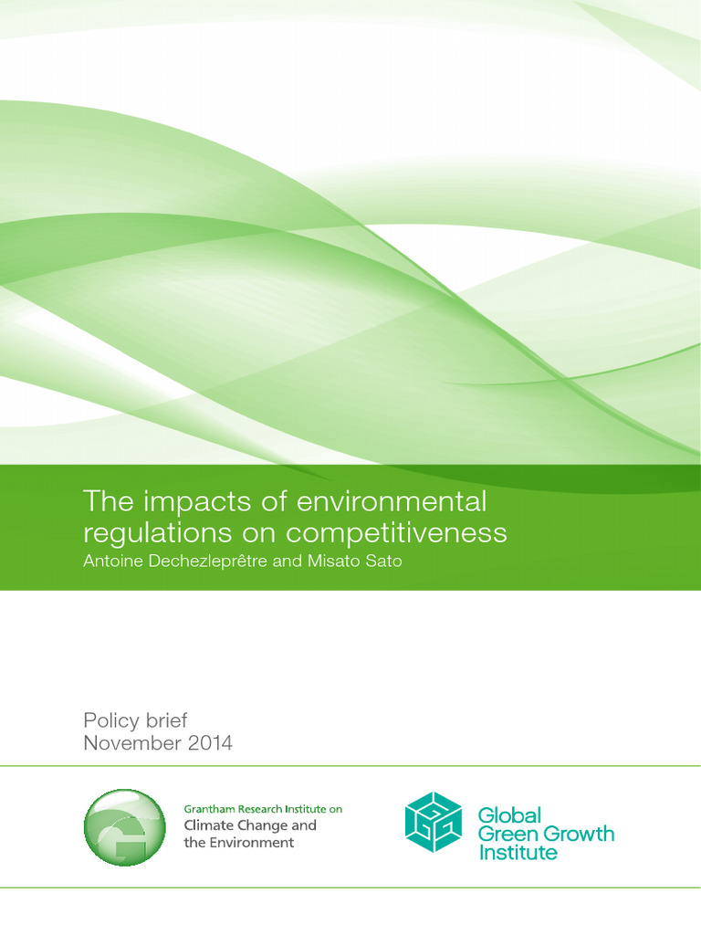 Impacts of Environmental Regulations | PDF | Emissions Trading | Green ...