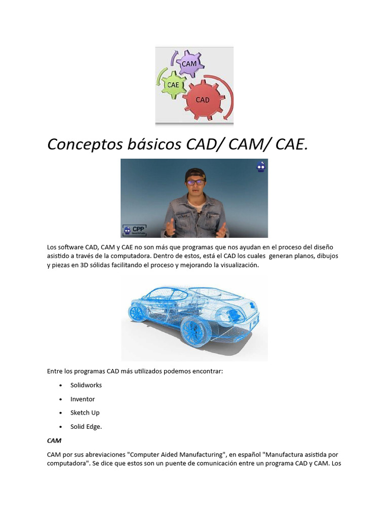 Conceptos Básicos CAD - CAM - CAE. | PDF