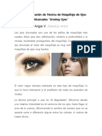 Taller de Aplicación de Técnica de Maquillaje de Ojos Ahumados