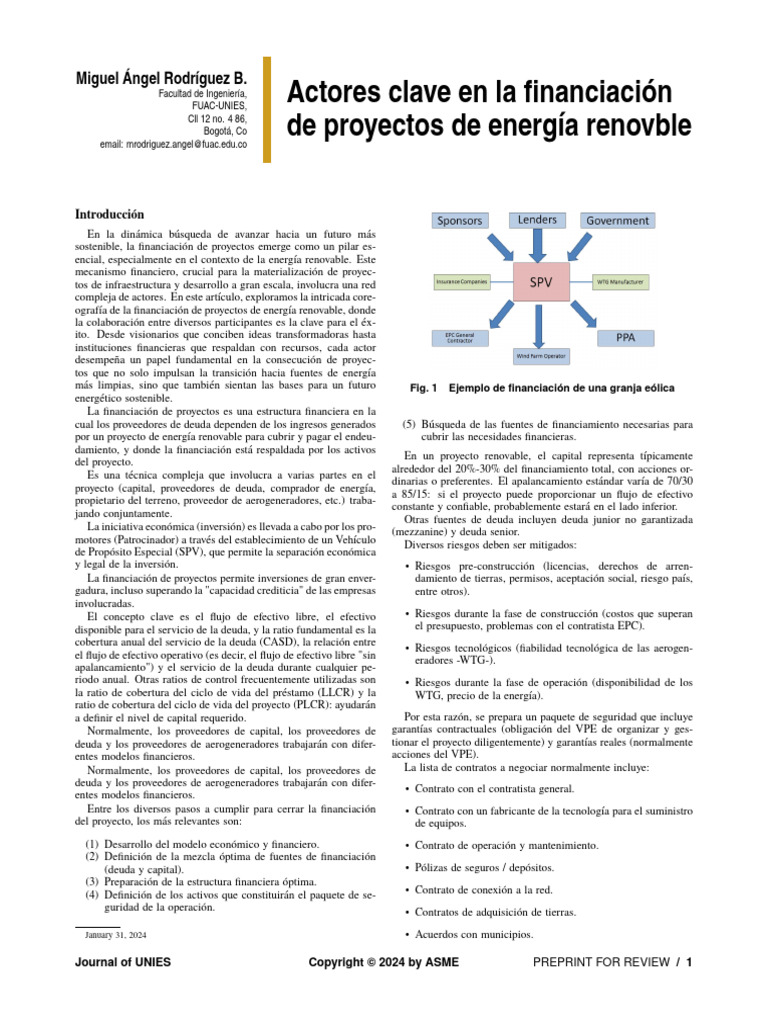 Actores Clace en La Financiacion de Proyectos | PDF | Bancos | Deuda
