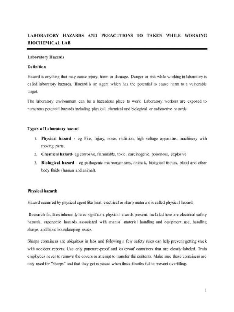 LaboratoryHazardsandSafetyPrecautions1 PDF