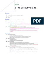 The Executive & Its Functions
