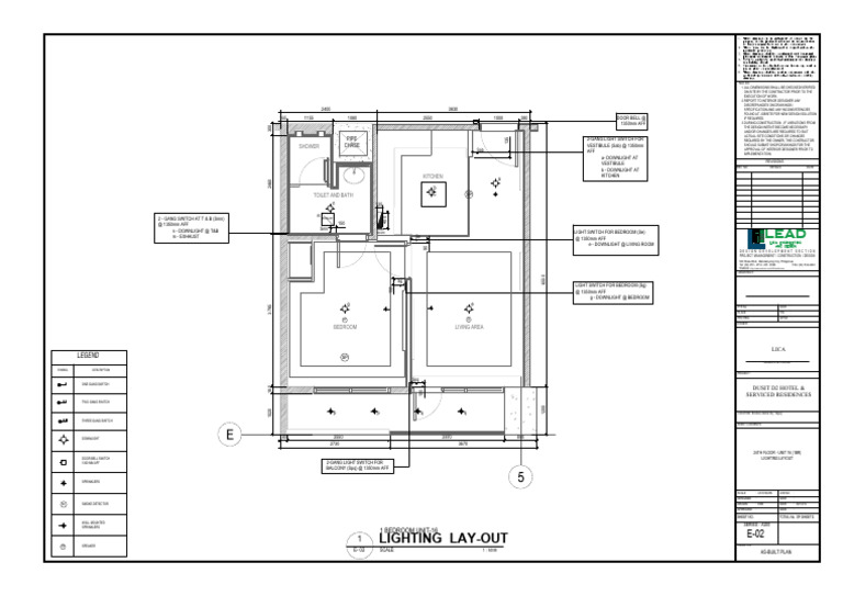 1BR Unit 16 Lighting Layout Plan | PDF | Buildings And Structures