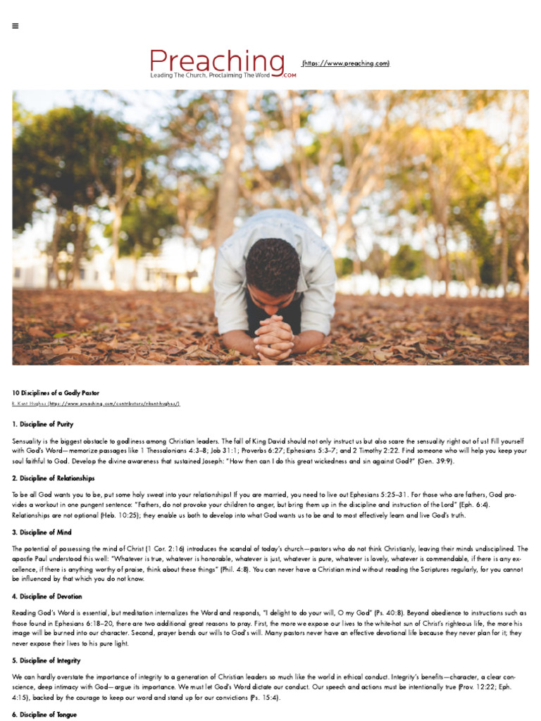 Pastoral Disciplines Guide | PDF | Perseverance Of The Saints | God