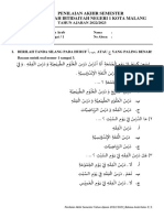 Soal Pas BHS Arab Tapel 2022-2023 Kelas Iii Fix