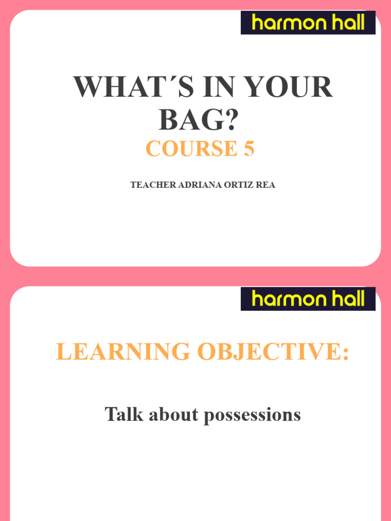 Discussing Personal Possessions in Class | PDF | Language Arts & Discipline