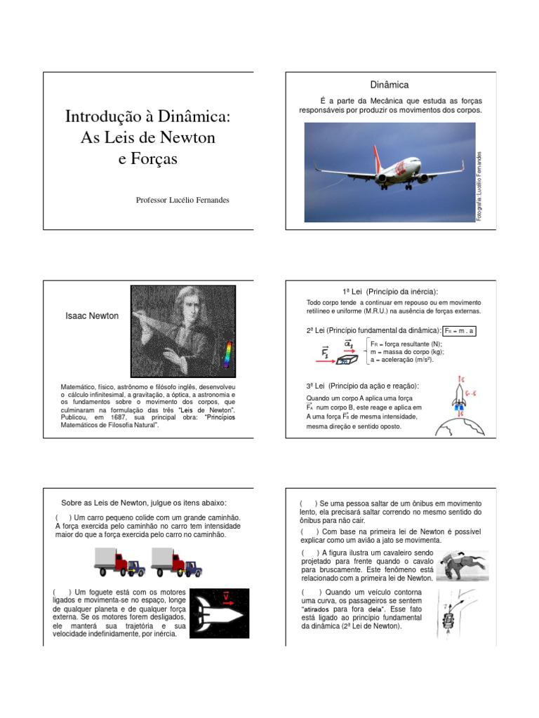 Princípios da Dinâmica de Newton | PDF | Leis do Movimento de Newton ...