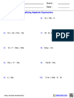 Algebra 1B WS FRB