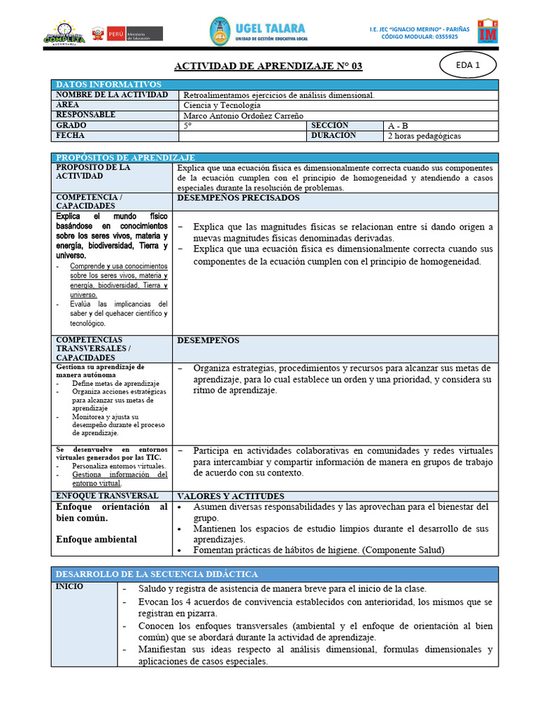 3 Actividad de Aprendizaje | PDF | Aprendizaje | Evaluación
