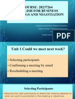 Presentation - Unit 1 - 28237264 English For Business Meetings and Negotiation - Week2