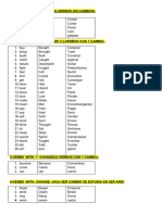 Lista de Verbos Irregulares Version 2023