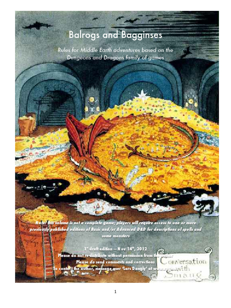Middle Earth RPG: Balrogs & Bagginses | PDF | Dungeons & Dragons