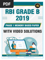 RBI Grade B 2019 Phase 1-2 PYQs