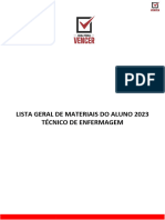 Técnico de Enfermagem 2024 - Lista Materiais Do Aluno PDF
