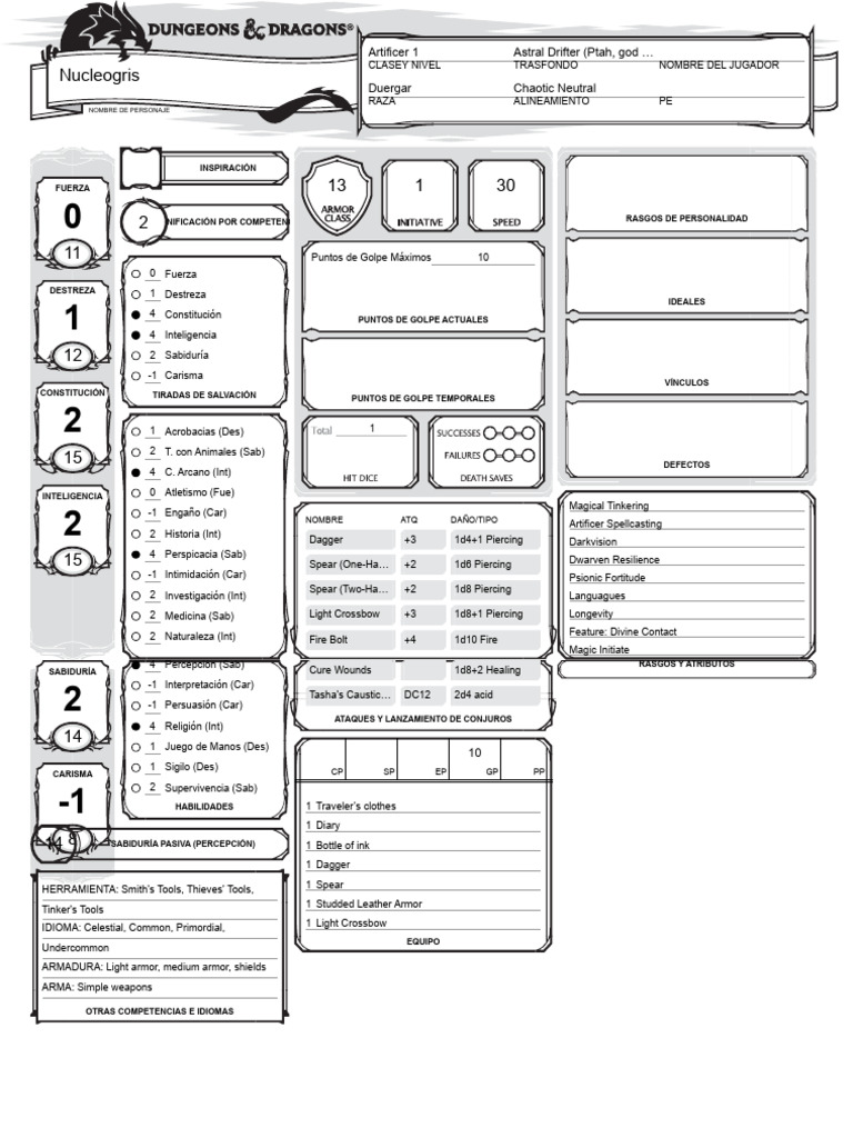 Partida Modelo Roll20 PDF
