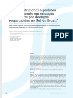 Estado Nutricional e Padrões de Aleitamento em Crianças Acometidas Por Doenças Respiratórias No Sul Do Brasil