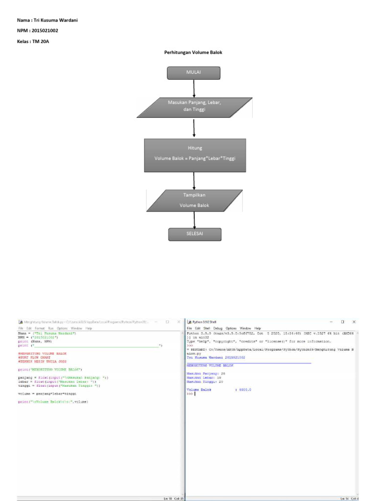 Tugas Flow Chart & Coding Tri Kusuma Wardani | PDF
