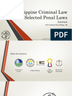 Criminal Law and Selected Penal Laws