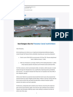 Icontainers - Surcharges Due To Panama Canal Restrictions