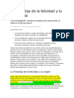 La Paradoja de La Felicidad y Tu Vida Diaria