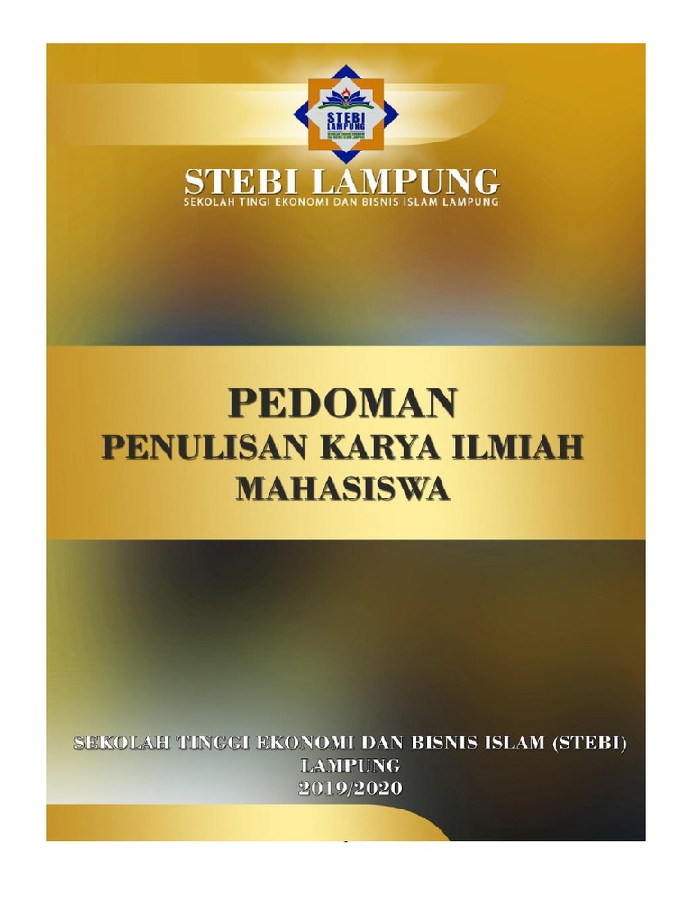 Pedoman Karya Ilmiah STEBI Lampung | PDF