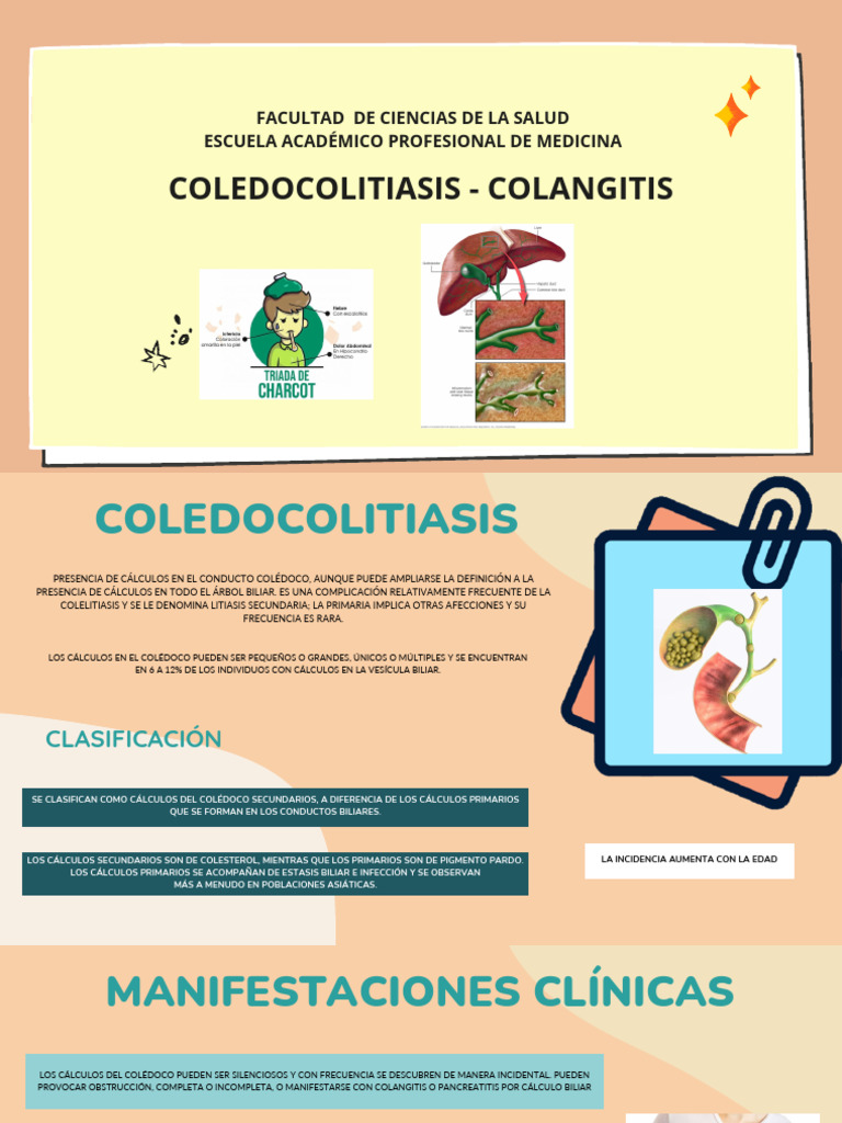 Clasificación y manejo de coledocolitiasis | PDF | Especialidades ...