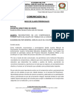 Convocatorias 1 y 2 Comunicados 1 y 2 2022