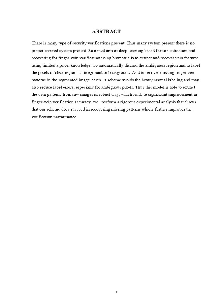 Finger Vein Verification Using Deep Learning | PDF | Machine Learning ...