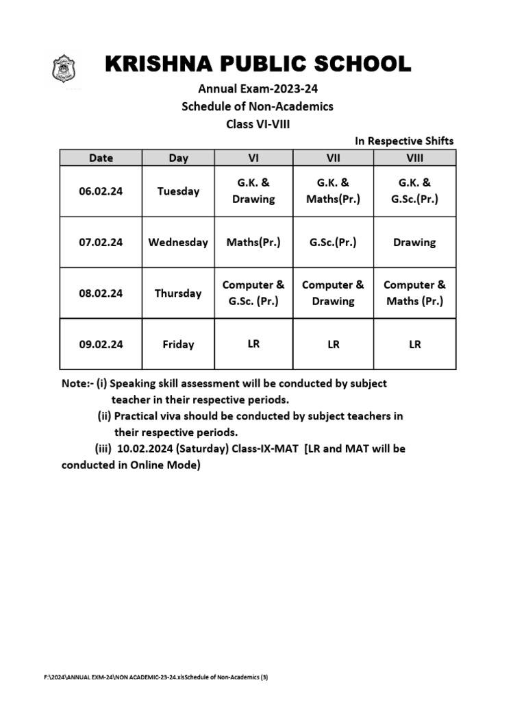 non-academic-time-table-pdf