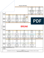 Break: February 2024 Menu