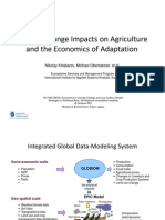 Climate Change Impacts on Agriculture and the Economics of Adaptation