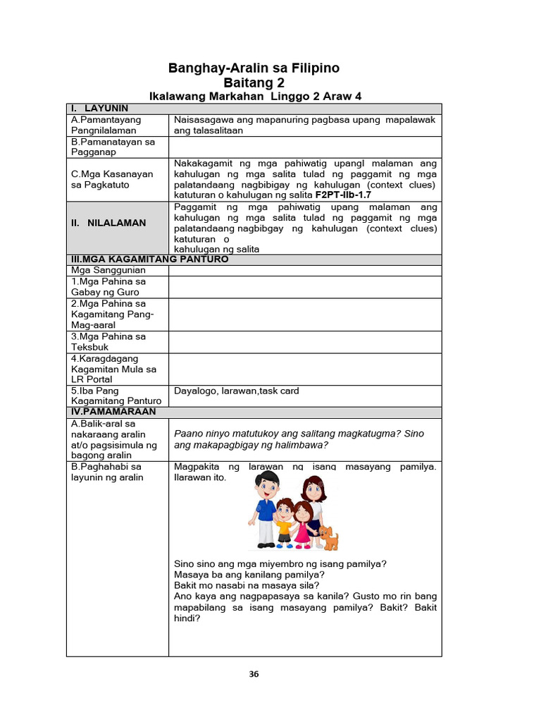 FILIPINO (Thursday) | PDF