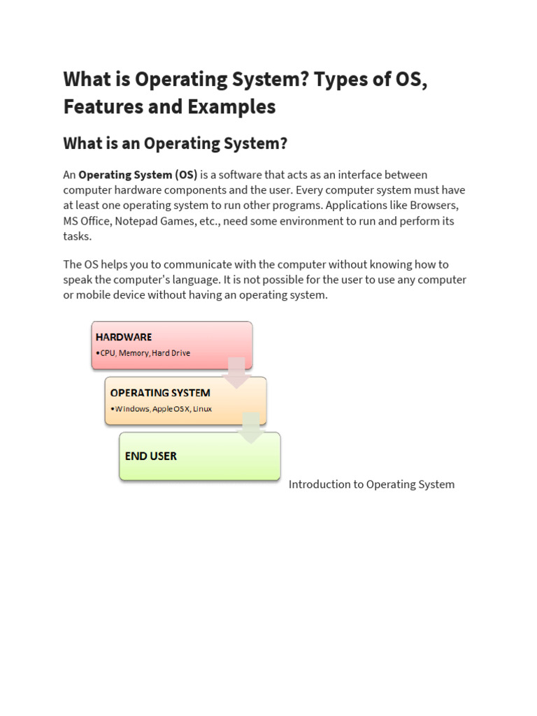 Operating System and Interface | Download Free PDF | Operating System ...