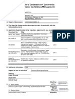 Supplier's Declaration of Conformity For Material Declaration Management