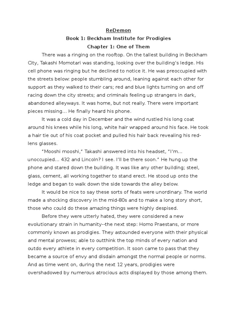 ReDemon Book 1 Chapter 1 | PDF