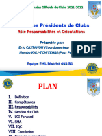 Formation Des Présidents de Club Par PPR Eric CASTANOU Et Nombo KALI TCHIYEMBI