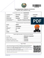 Gursewak Singh Uzbekistan Visa