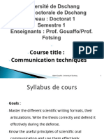 Cours de Communication Orale Scientifique Orale - Fr.en