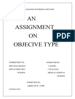 Objective Type Assignment