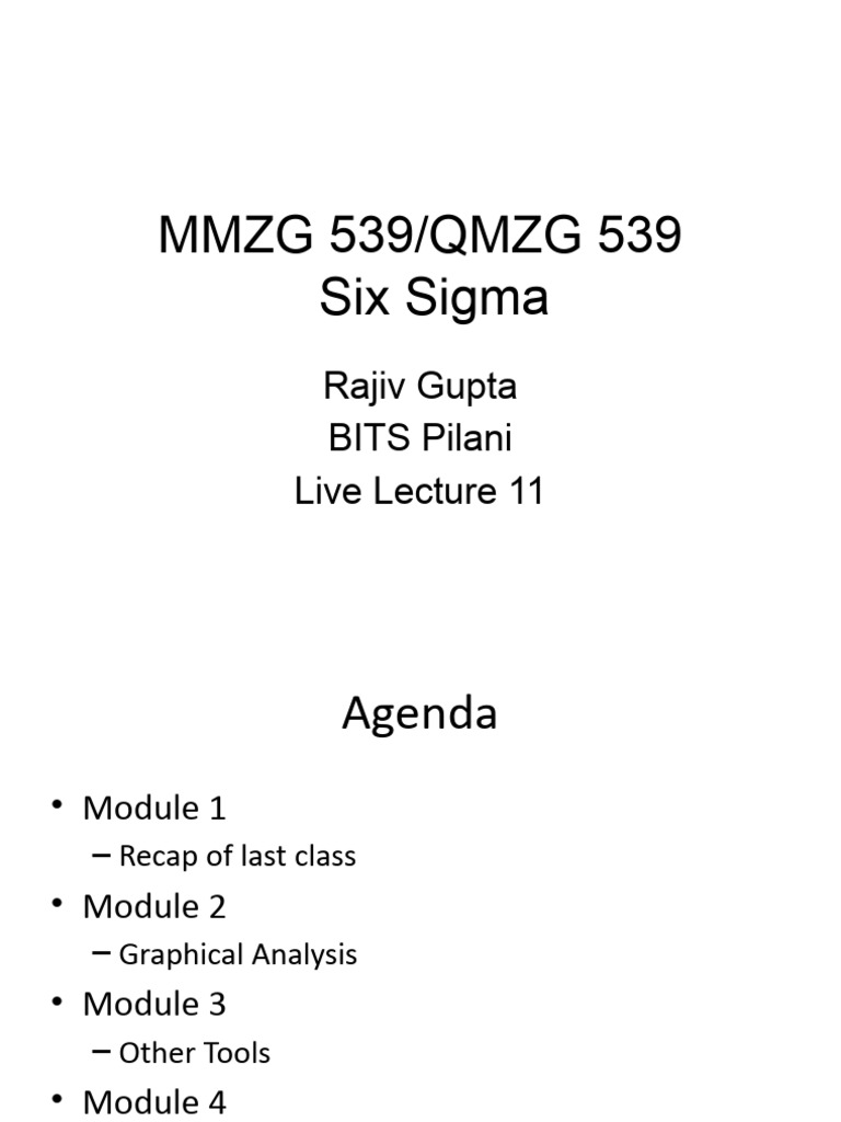 Six Sigma - Live Lecture 11 | PDF | Histogram | Chart