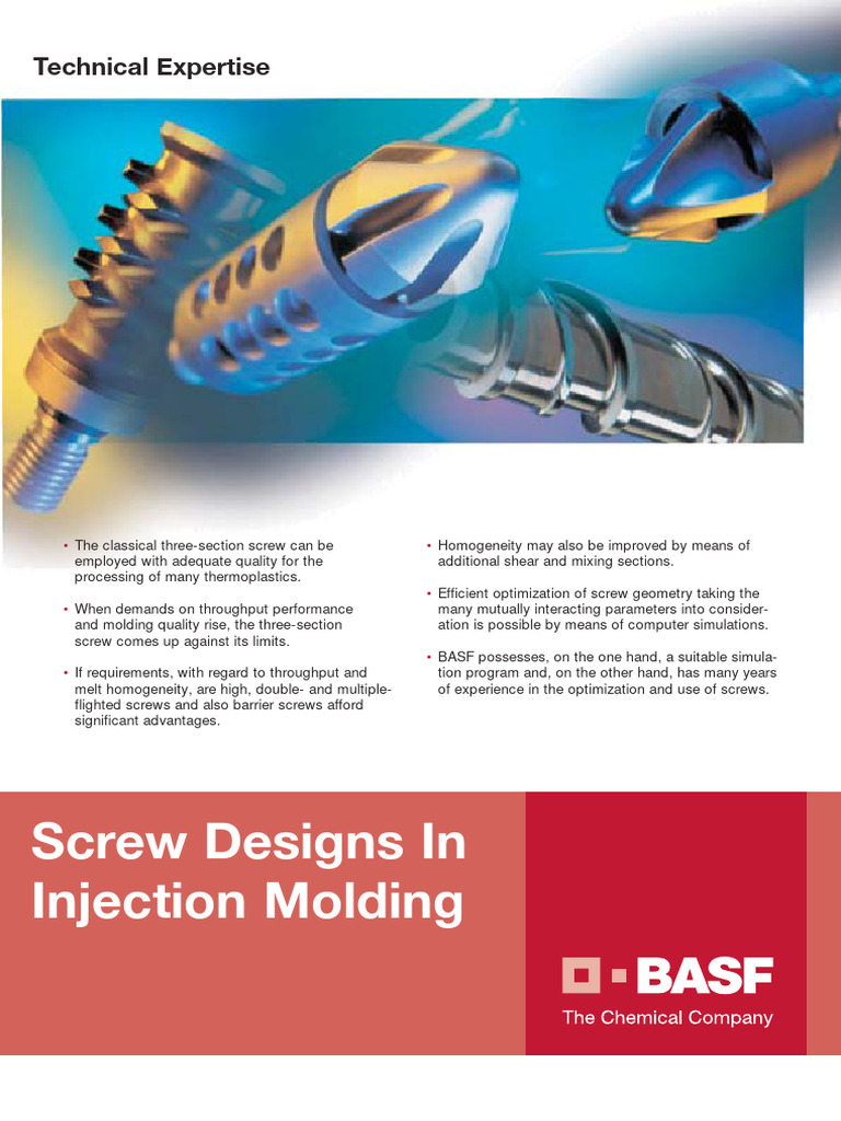 Screw Designs in Injection Moulding PDF Melting Screw