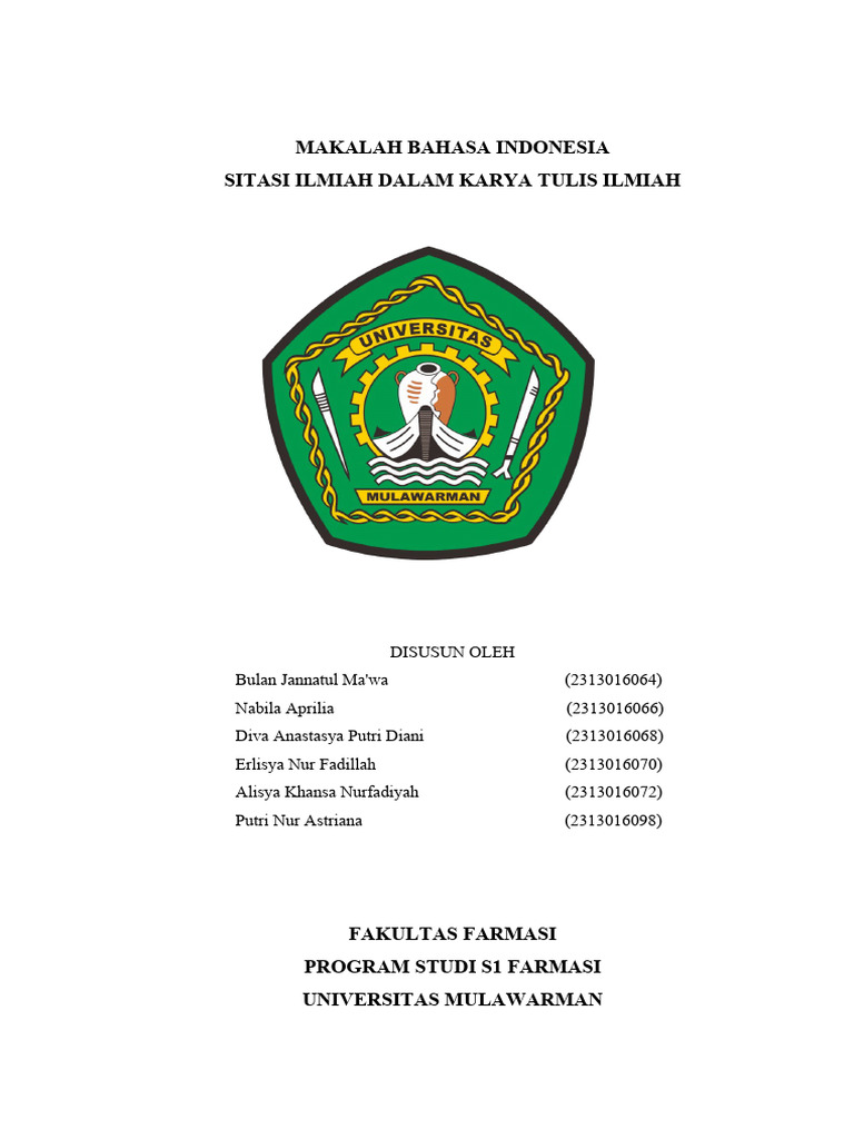 Format Sitasi dalam Makalah Ilmiah | PDF