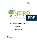 Revision Study Pack Science Grade 8