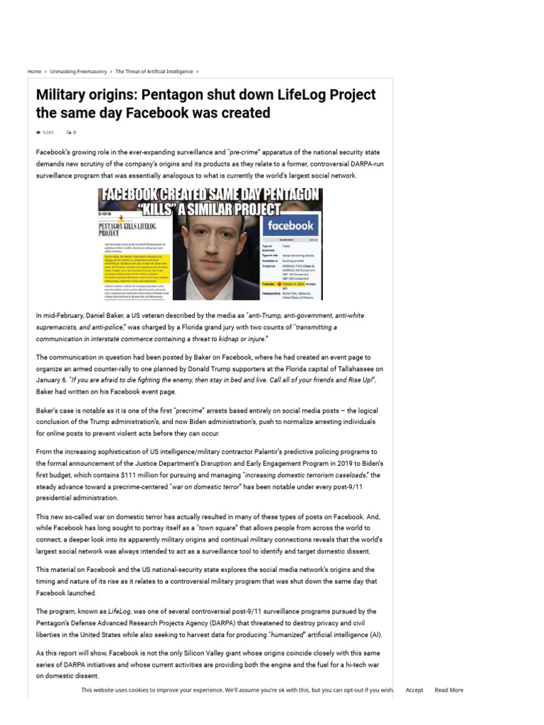 LifeLog Project and Facebook's Origins | PDF | Facebook | Artificial ...