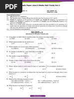 CBSE Sample Paper Class 6 Maths Half Yearly Set 4